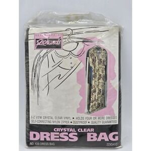 Richards Clear Vinyl Dress Garment Bag 22" x 54" x 5" NOS NEW